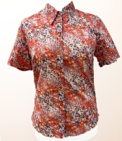 Double TWO - Short sleeve blouse with multi flower pattern
